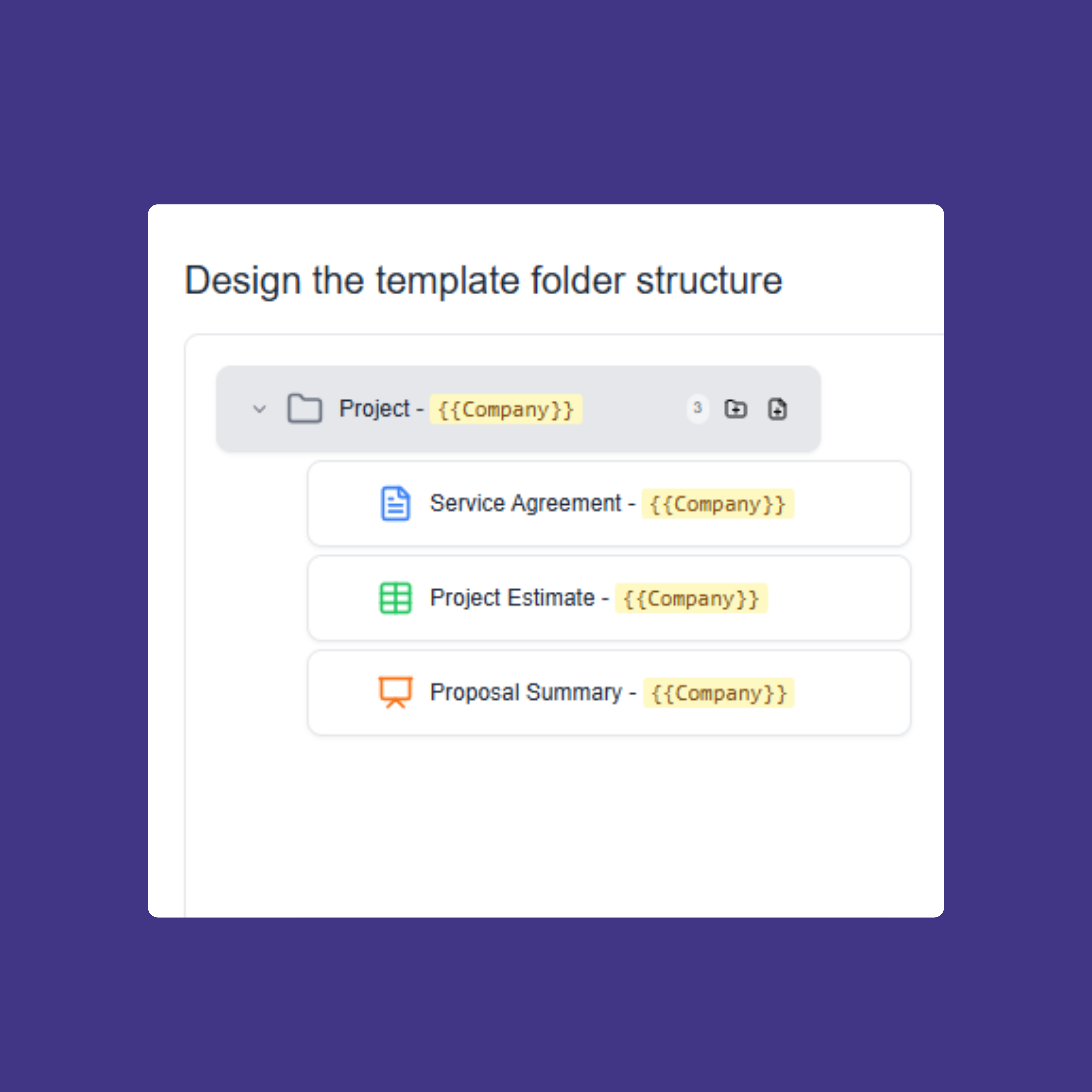 Design your template folder