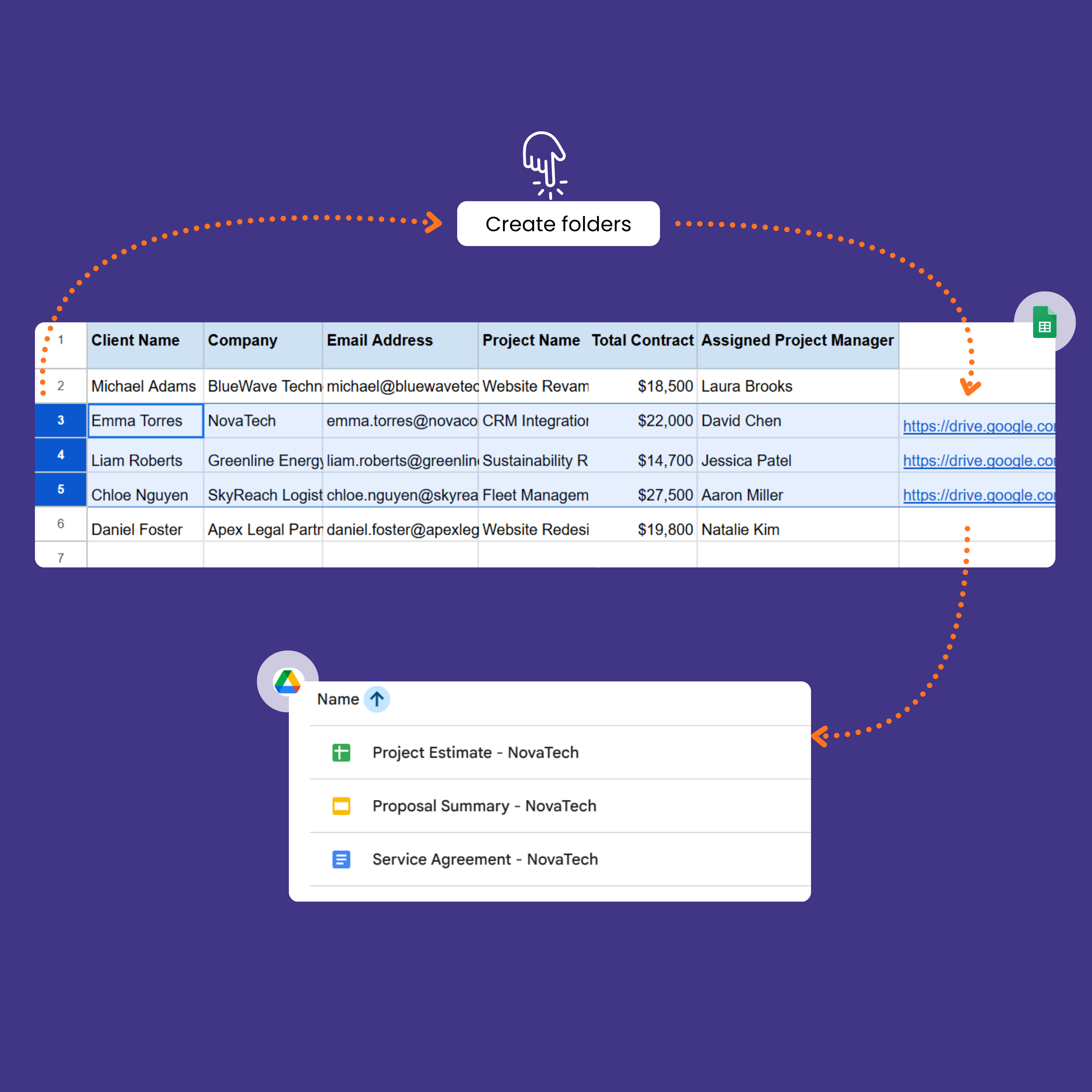 Creation from Selected Rows
